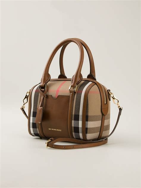 burberry check mini bowling bag.